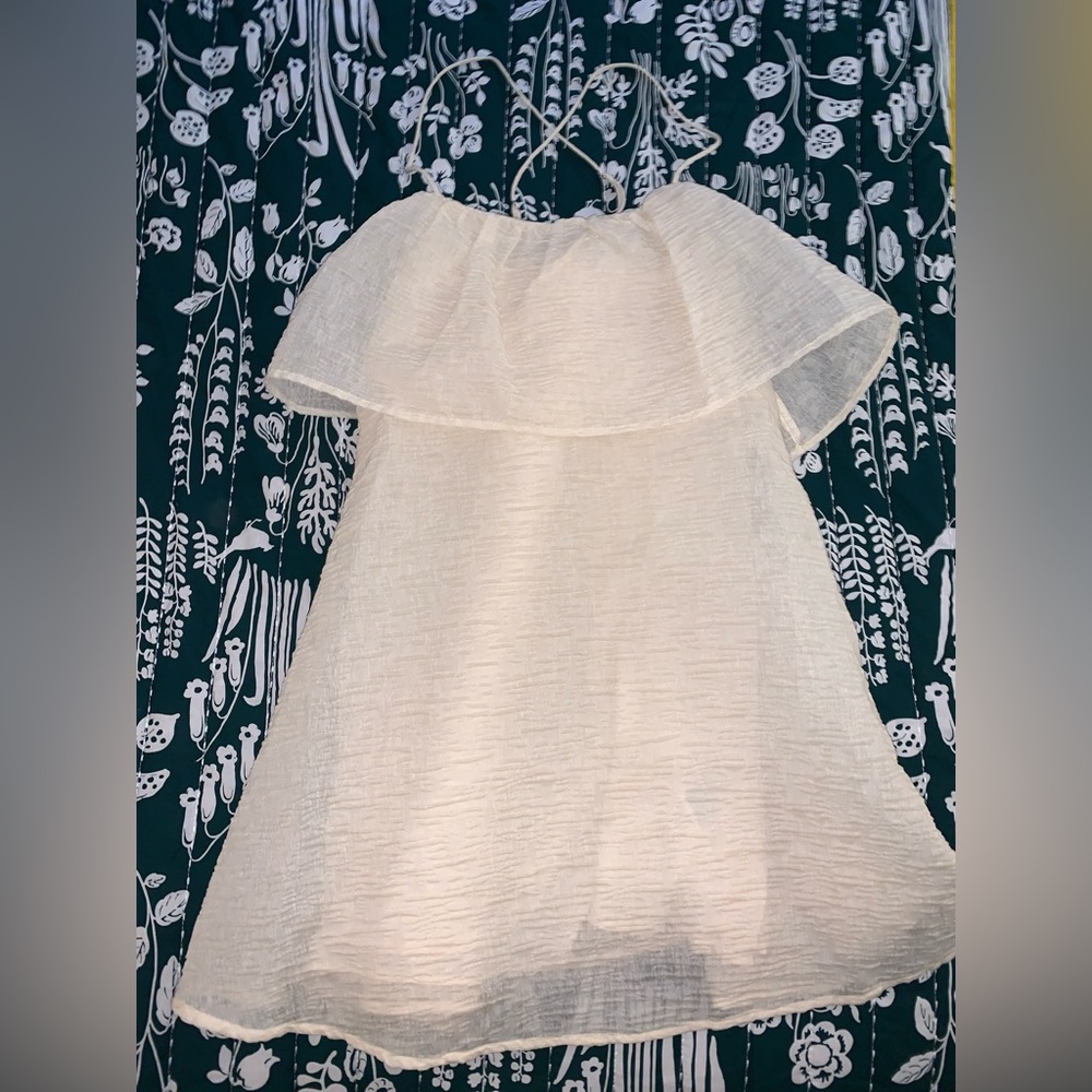 H&M Cream Flowy Mini Dress